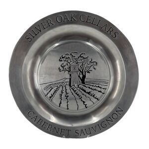 Silver Oak Cellars Cabernet Sauvignon‎ Charger Metal Plate Collectible 12.5" Dia